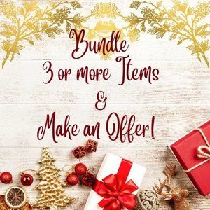 Save when you bundle! Add 3 items to you bundle and make me an offer!